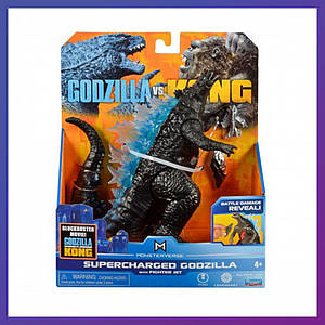 Фігурка Godzilla vs Kong Годзілла із супер енергією та винищувачем 35310
