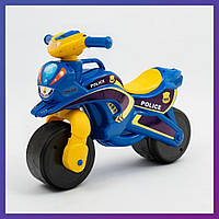 Детская каталка-толокар Мотоцикл Полиция музыкальная Doloni 0139/57 сине-желтый