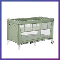 Дитячий ігровий манеж-ліжко Carello Piccolo+ CRL-11501/2 Mint Green два рівні висоти зелений