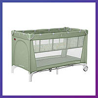 Детский игровой манеж-кровать Carello Piccolo+ CRL-11501/2 Mint Green два уровня высоты зеленый