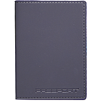 Шкіряна обкладинка для паспорта Passport PJ синя