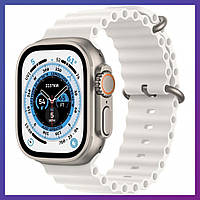 Умные смарт часы Smart Watch GS8 ULTRA+ bluetooth с шагомером тонометром счетчик калорий украинский язык Белый