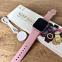 Умные смарт часы Smart Watch GS 8 mini bluetooth с шагомером пульсометром тонометром украинский язык Розовый