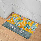 Вологопоглинаючий килимок 38х58х3мм "Ласкаво просимо" куби (D) SW-00001561, фото 5