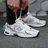 Кроссовки мужские белые кожа+ сетка 38 39 40  41 42 43 44 45 Кросівки New Balance 530 Abzorb White (білі)