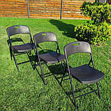 Складний стілець 46х52х79см Чорний SW-00001608, фото 5