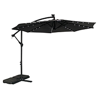 Зонтик садовый с подсветкой LED серый Bonro B-7012LP 3м 8 спиц