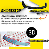 Мухобійка Kia Sportage III (SL) 2010-2015 Довга на фари, фото 3