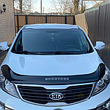 Мухобійка Kia Sportage III (SL) 2010-2015 Довга на фари, фото 5