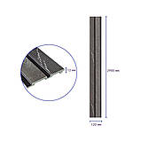 Рейка декоративна PS 2900х120х12мм Сірий мармур SW-00001751, фото 2