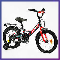 Велосипед детский двухколесный Corso MAXIS CL-16288 16" рост 100-120 см возраст 4 до 7 лет Черно-красный