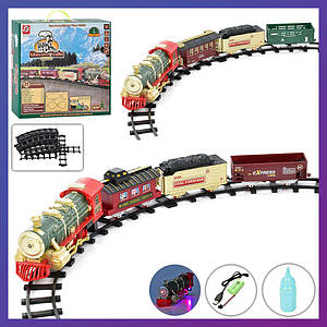 Дитяча залізниця 3115AB локомотив і 3 вагони звукові та світлові ефекти