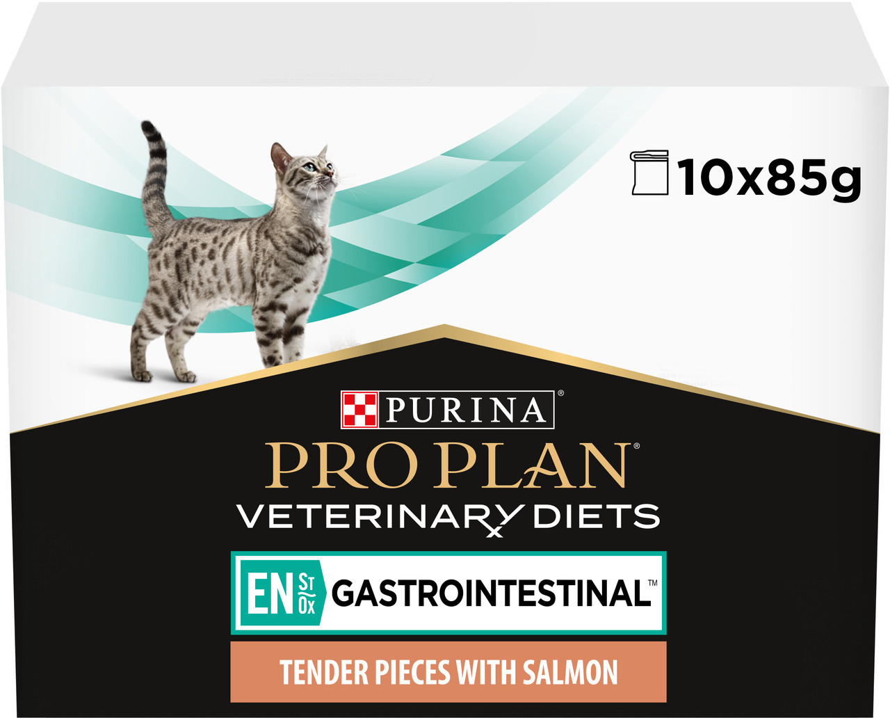 Упаковка вологого дієтичного корму для кошенят та дорослих котів Pro Plan Veterinary Diets EN Gastrointestinal для зменшення