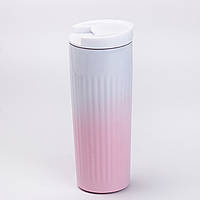 Термочашка 500 мл из нержавеющей стали чашка термос для кофе прикольная термокружка 0.5 л Розовый
