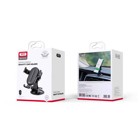 Автотримач для телефону Holder XO-C110 на присосці Black, фото 3