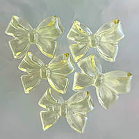 Шарм для декору нігтів Бантики жовті №04 (10 штук)