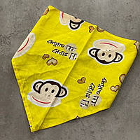Бандана для собак котов Big Monkey косынка на шею желтого цвета_TT