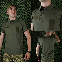 Футболка мужская поло coolpass олива армейская повседневная для военных, Тактические футболки CDR