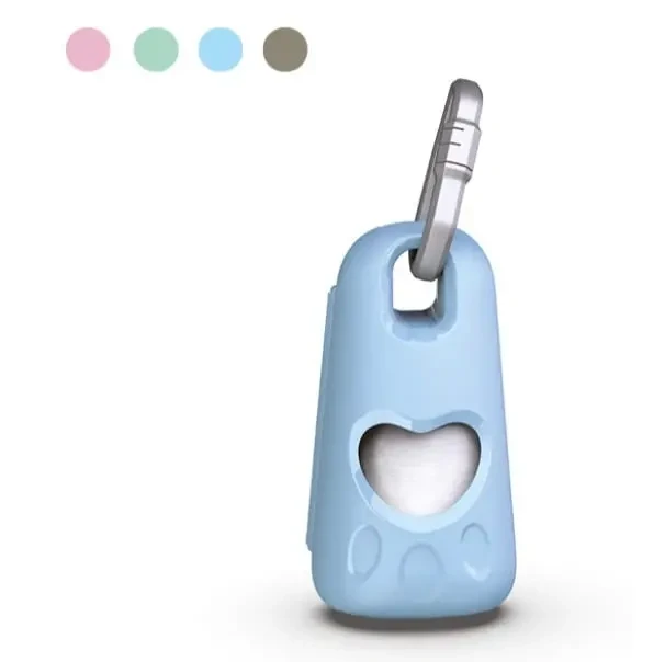 Тримач пакетів для збирання відходів Georplast Casper, 9,5х5х4 см + 1 рулон пакетів, в асортименті, фото 1