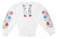 Рубашка вышиванка для девочки Весна р122, белый