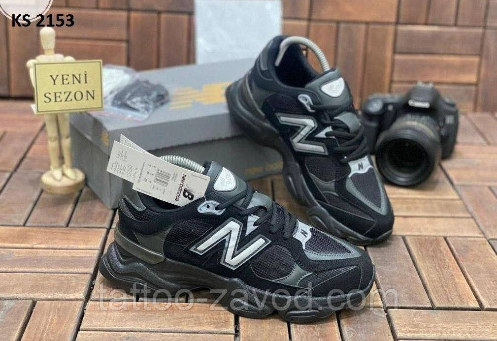 Кроссовки мужские 41  New Balance 9060 (чорні), фото 1