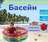Детский надувной бассейн уличный игровой прочный для детей от 1 года CDR
