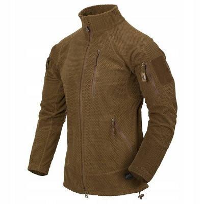 Толстовка флісова койот Helikon-Tex Alpha Tactical Grid Fleece H2147 куртка кофта на блискавці BL-ALT-FG-11-B06, фото 1
