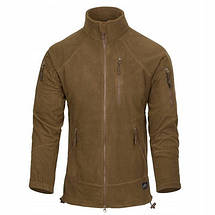 Толстовка флісова койот Helikon-Tex Alpha Tactical Grid Fleece H2147 куртка кофта на блискавці BL-ALT-FG-11-B06, фото 3
