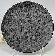 Тарелка "Черный обелиск" 30,5*3 см круглая керамика для дома и ресторанов