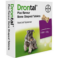 Дронтал плюс ( Drontal plus ) таблетки от глистов антигельминтик для собак cо вкусом мяса (1таб. на 10кг)