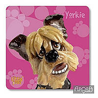 Подставки под горячее Little Paws "Yorkie" малиновый 6шт._TT