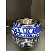 Брендовая миска для животных собак и котов на подставке с железной миской Диор Dior синяя_TT