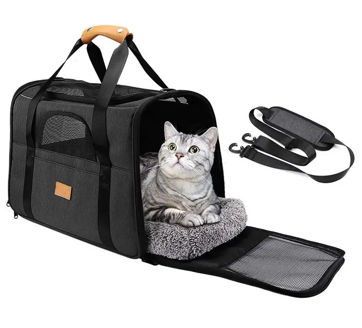 Сумка переноска для котів та собак 45х31х34 CosmoPet CP-50 Black