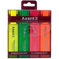 Набір маркерів Axent  Highlighter 2537-40, 1-5 мм, клиноподібний, неонові кольори