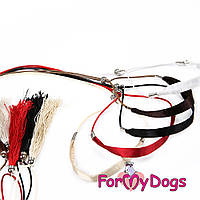 Ринговка для выставки собак на ринге For My Dogs шелковая125см черного цвета_TT