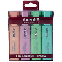 Набор маркеров Axent Highlighter 2537-80-A, 1-5 мм, клиновидный, пастельные цвета