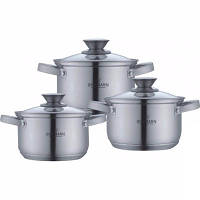 Набор кухонной посуды из нержавеющей стали 6 предметов Bohmann BH-0516 mx
