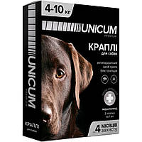 Капли от блох и клещей для собак 4-10кг UNICUM Premium 1 амп. 10мл_TT