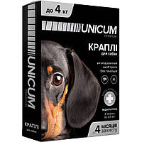 Капли от блох и клещей для собак до 4кг UNICUM Premium 1 амп. 05мл_TT