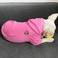 Толстовка Family Look для собак и владельцев с маленьким серднчком Heart Love с капюшоном розовая_TT