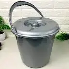 Відро харчове мірне кругле з кришкою 14 л, фото 3