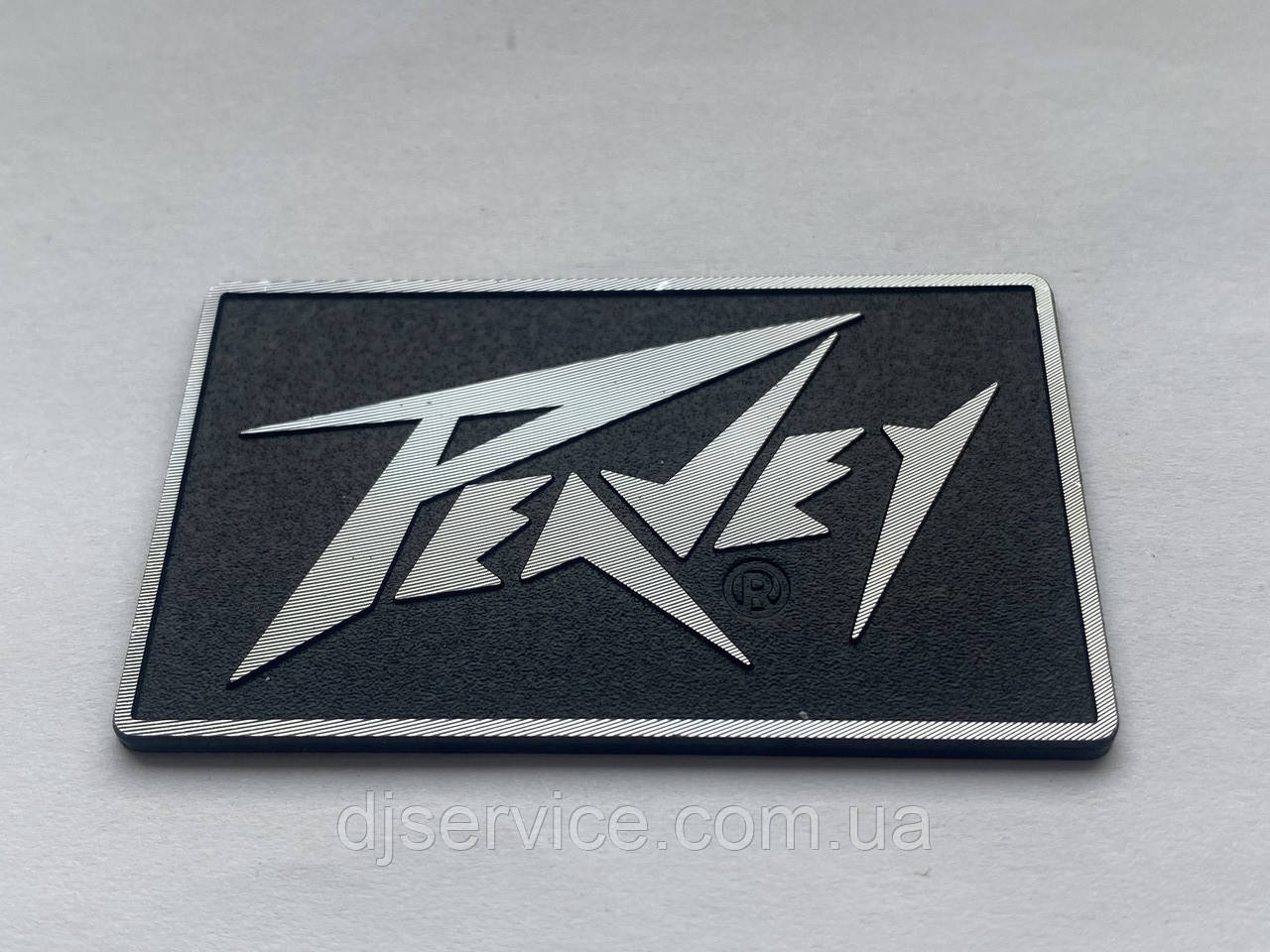Шильдик, наклейка, логотип 58x35mm (metall) на сітку колонки Peavey