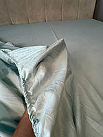 Простынь натяжная 160х200 микросатин Натяжная простынь на кровать и диван эластичная Простыни на резинке жемчужные листья