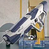 Потужний Оригінальний Акумуляторний водяний автомат Water Space Gun C3 з автоматичним закачуванням води синій, фото 3