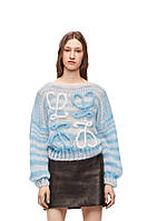 Свитер Loewe Anagram Sweater In Mohair White/Blue S z118-2024