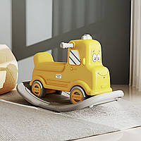 Машинка-качалка 2в1 Terrio Trucky Желтая детская лошадка качалка