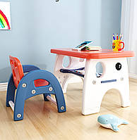 Детская парта со стулом для малышей Terrio "Study" Сине-красный Сине-красный