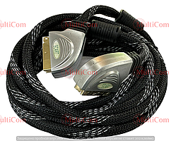 05-01-041. Шнур Скарт - Скарт (штекер-штекер), 21pin, діам.-8мм, 5 м