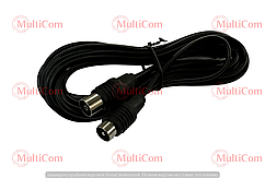 05-05-015. Шнур високочастотний (штекер TV — гніздо TV), чорний, 5 м