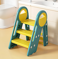 Лестница для малышей "Helpy" Желто-зеленая детская лестница в туалет